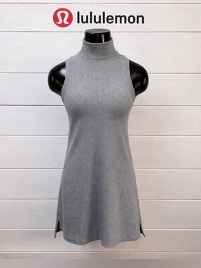 ❣️LULULEMON Gray Sleeveless Ribbed Dress Size XS (Estimated)